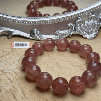 Heart-Carved Strawberry Quartz with Soft Pink Haze