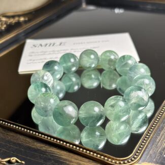 Natural Green Fluorite Bracelet Full Strand Showcase