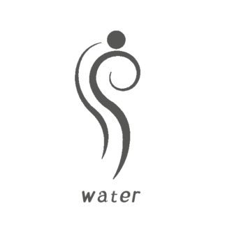 Flowing wave icon for the Water element, symbolizing intuition and emotion.